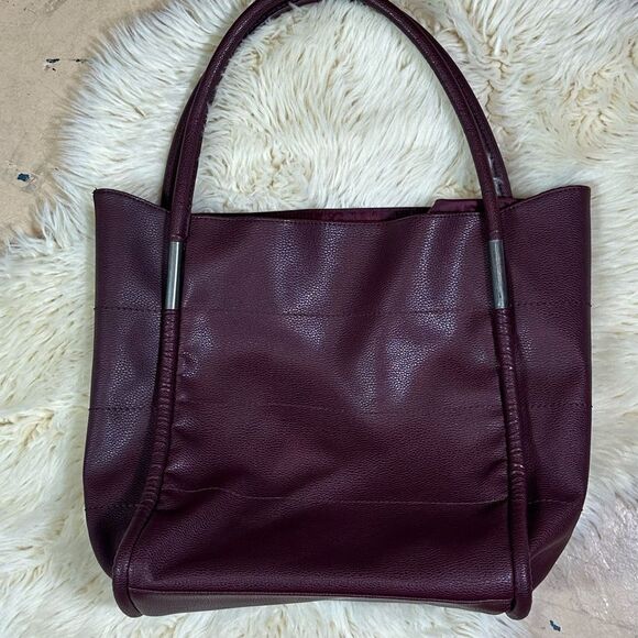 Neiman Marcus Deep Burgundy Tote Bag - Picture 1 of 7